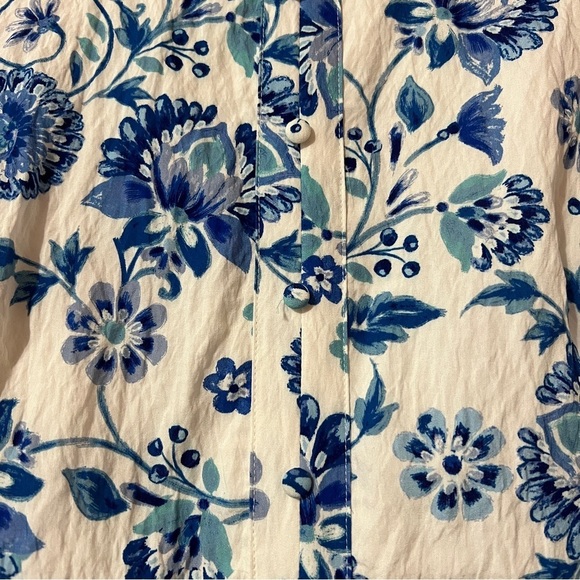 Avara | NWT Peyton Dress Balloon Sleeve High Neck Chinoiserie Floral Size L - Picture 9 of 15